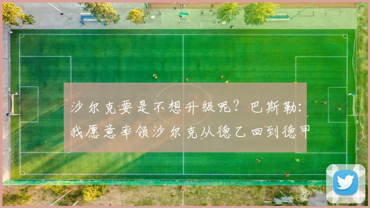 沙尔克要是不想升级呢？巴斯勒：我愿意率领沙尔克从德乙回到德甲